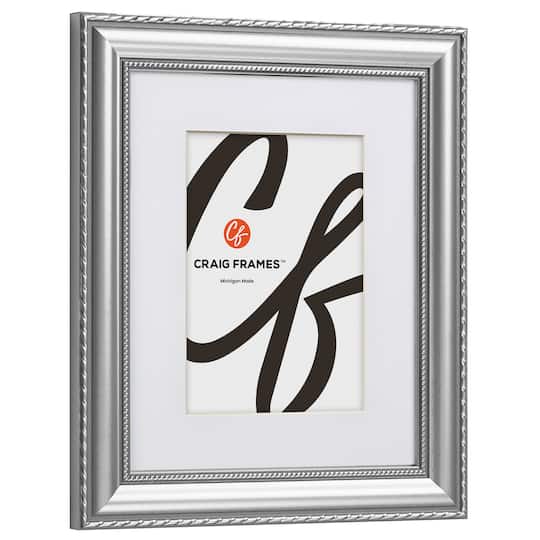 4 Pack Craig Frames Victoria Ornate Silver Picture Frame with Mat